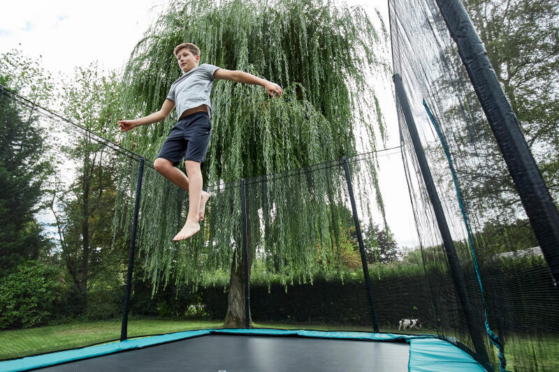 Trampolina prostokątna Domyos 520 z siatką ochronną