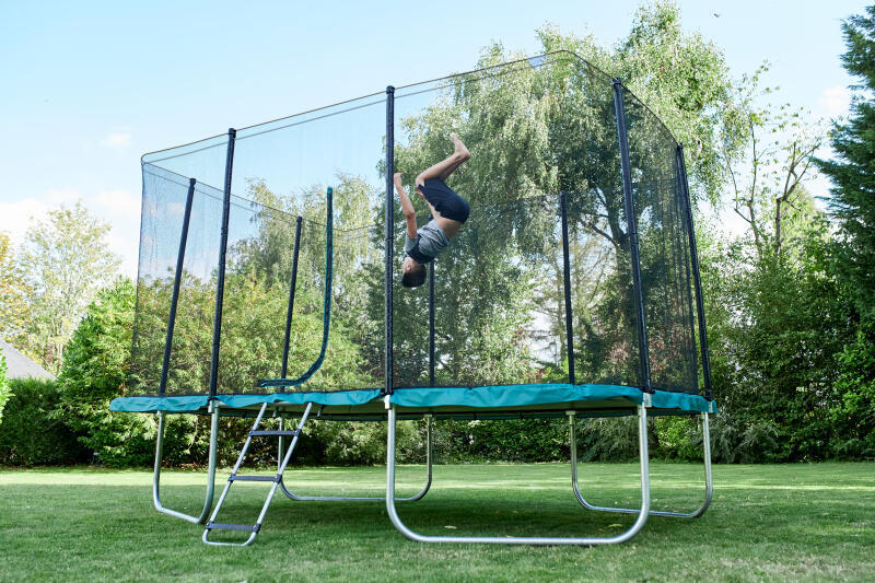 Trampolina prostokątna Domyos 520 z siatką ochronną