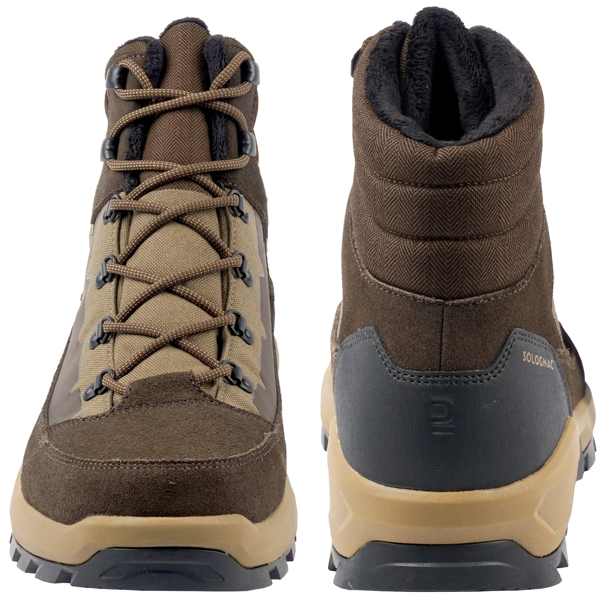 Country Sport Warm Waterproof Shoes Crosshunt 500 Beige/Brown 3/6
