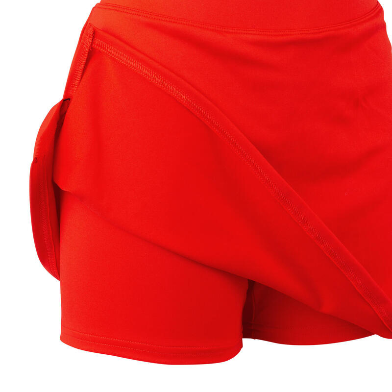 Jupe de hockey sur gazon femme FH500 rouge