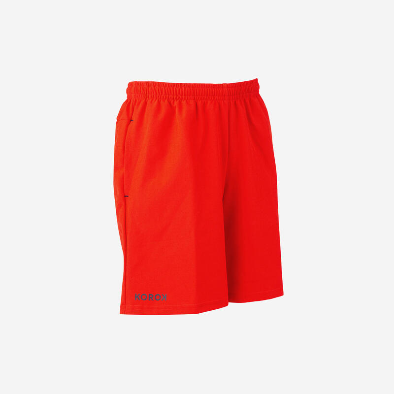 Short de hockey sur gazon garçon FH500 rouge