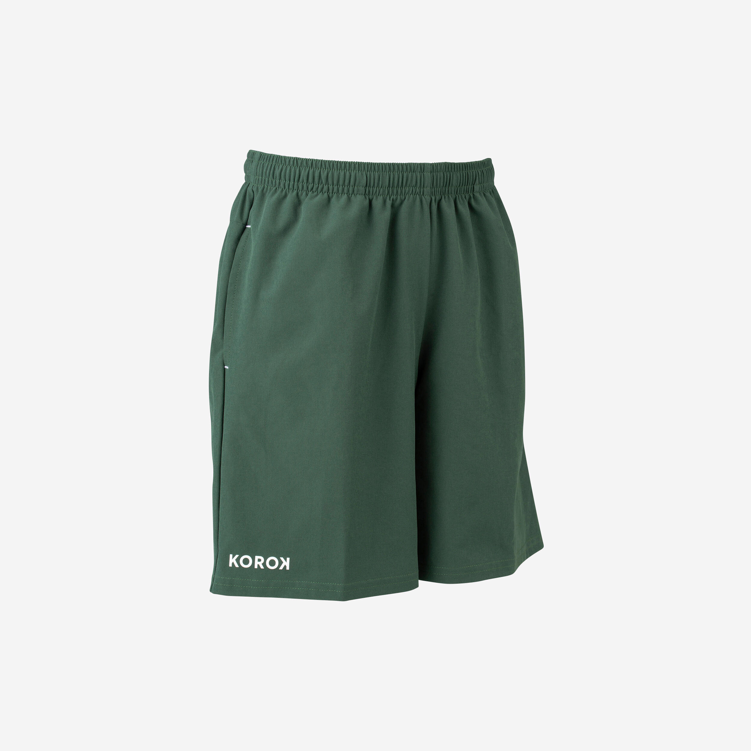 Boys' FH500 field field hockey shorts green