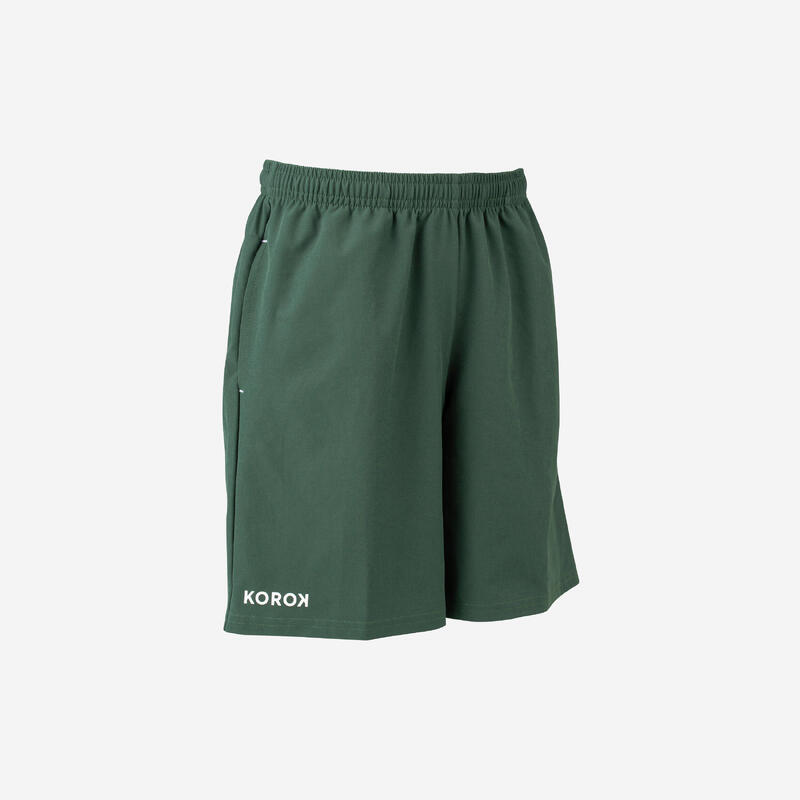 Short de hockey sur gazon garçon FH500 vert