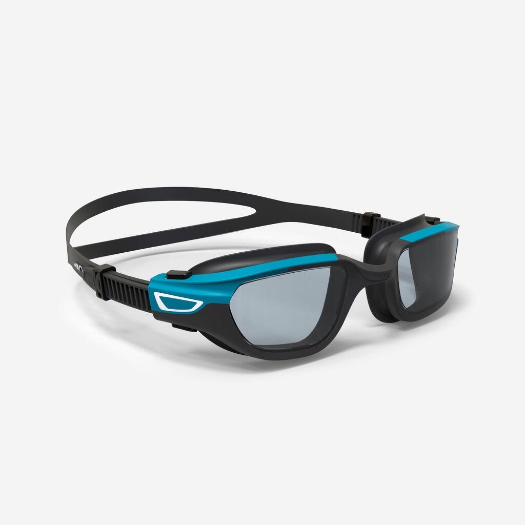 Schwimmbrille polarisierte Gläser grosse Grösse - Spirit schwarz/weiß 