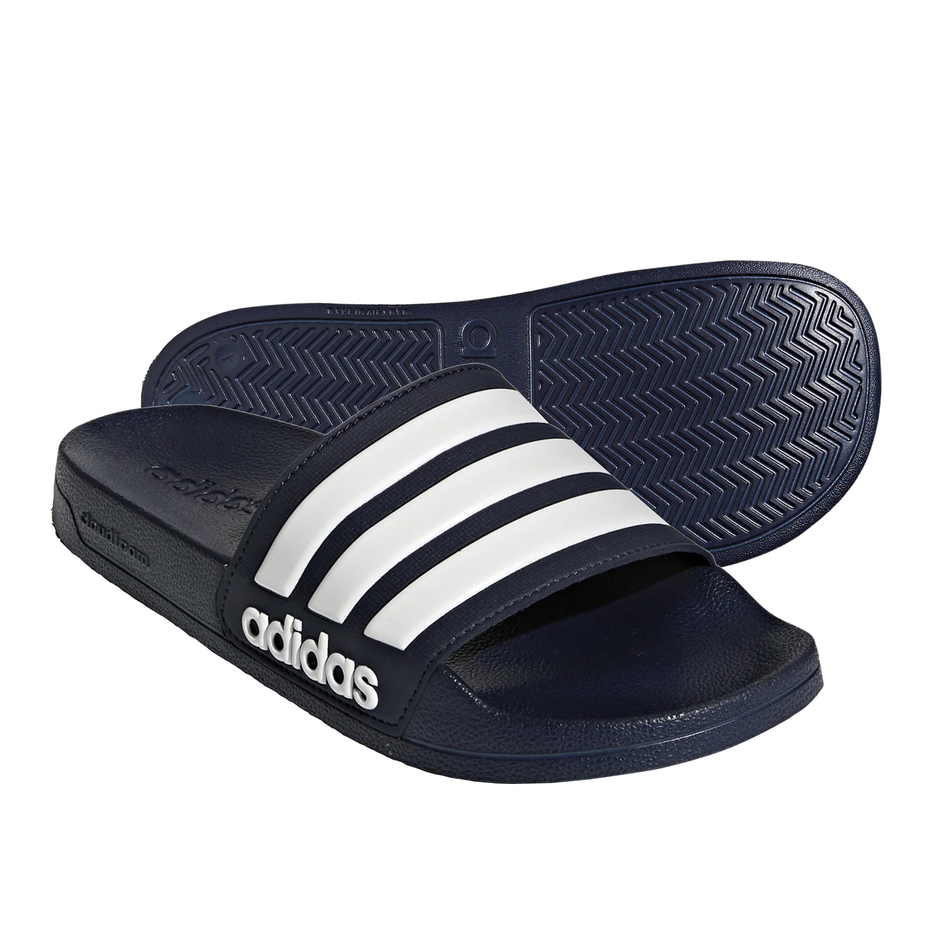 adidas sandals blue white