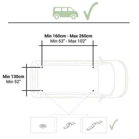 ROOFTOP TENT VAN 500 FRESH & BLACK 2 P