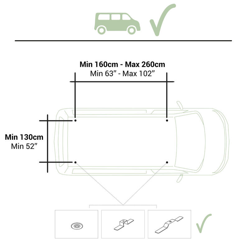 Second Hand - Tenda da tetto VAN MH500 FRESH & BLACK 2 PERSONE - BUONO