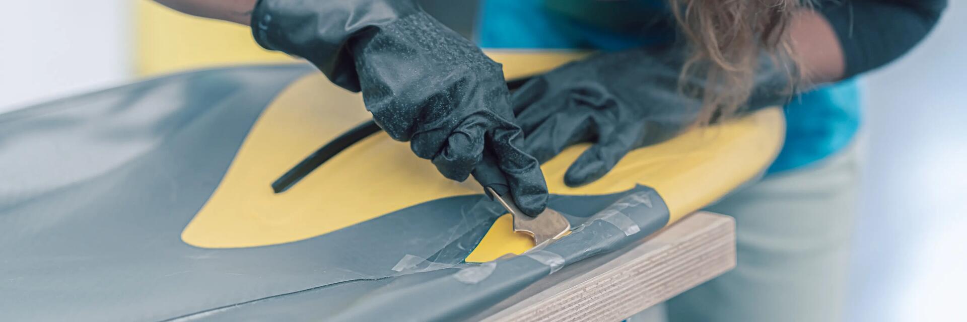 Repairing an inflatable stand-up paddle board