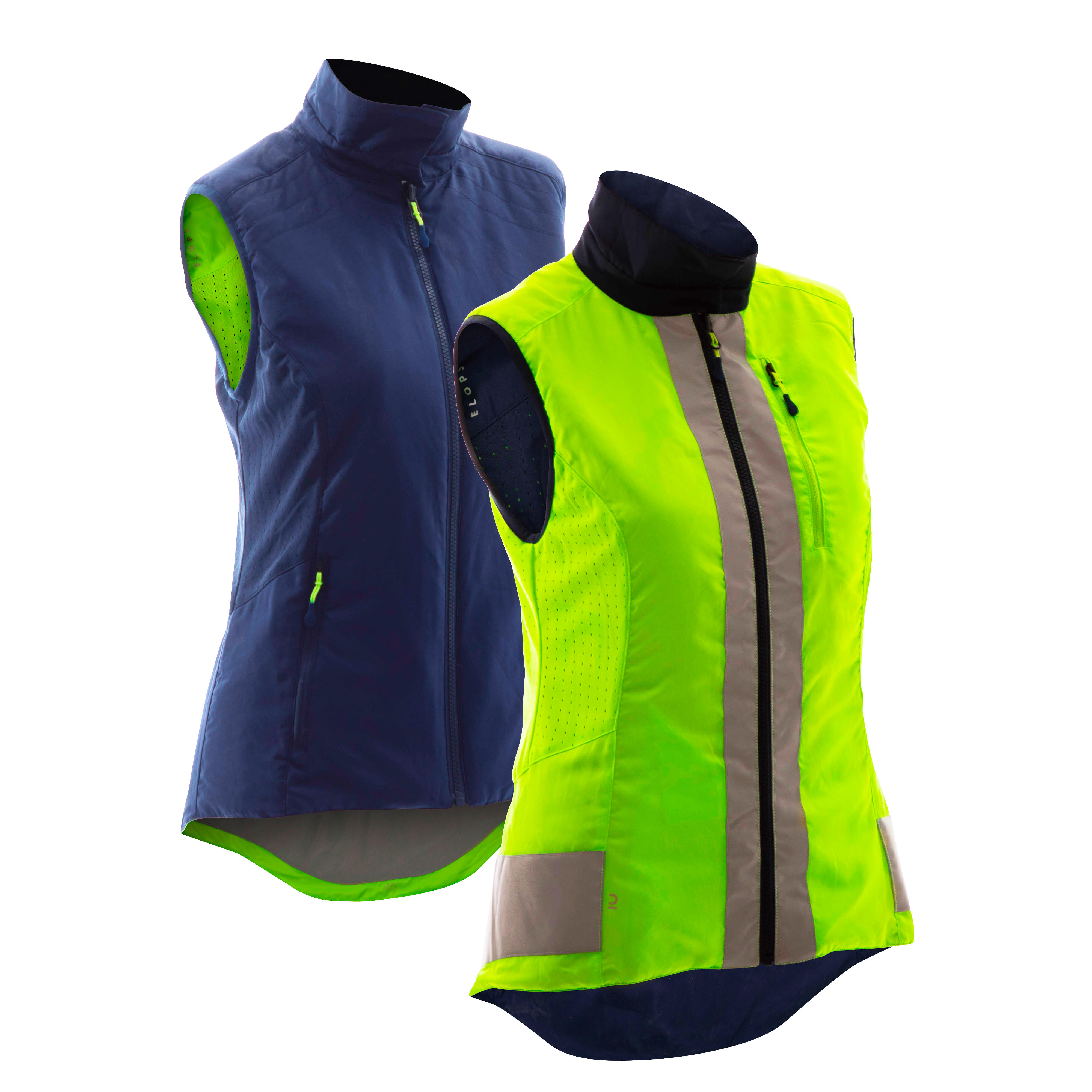 Chaleco ciclismo reversible mujer con certificaci n EN1150 Btwin