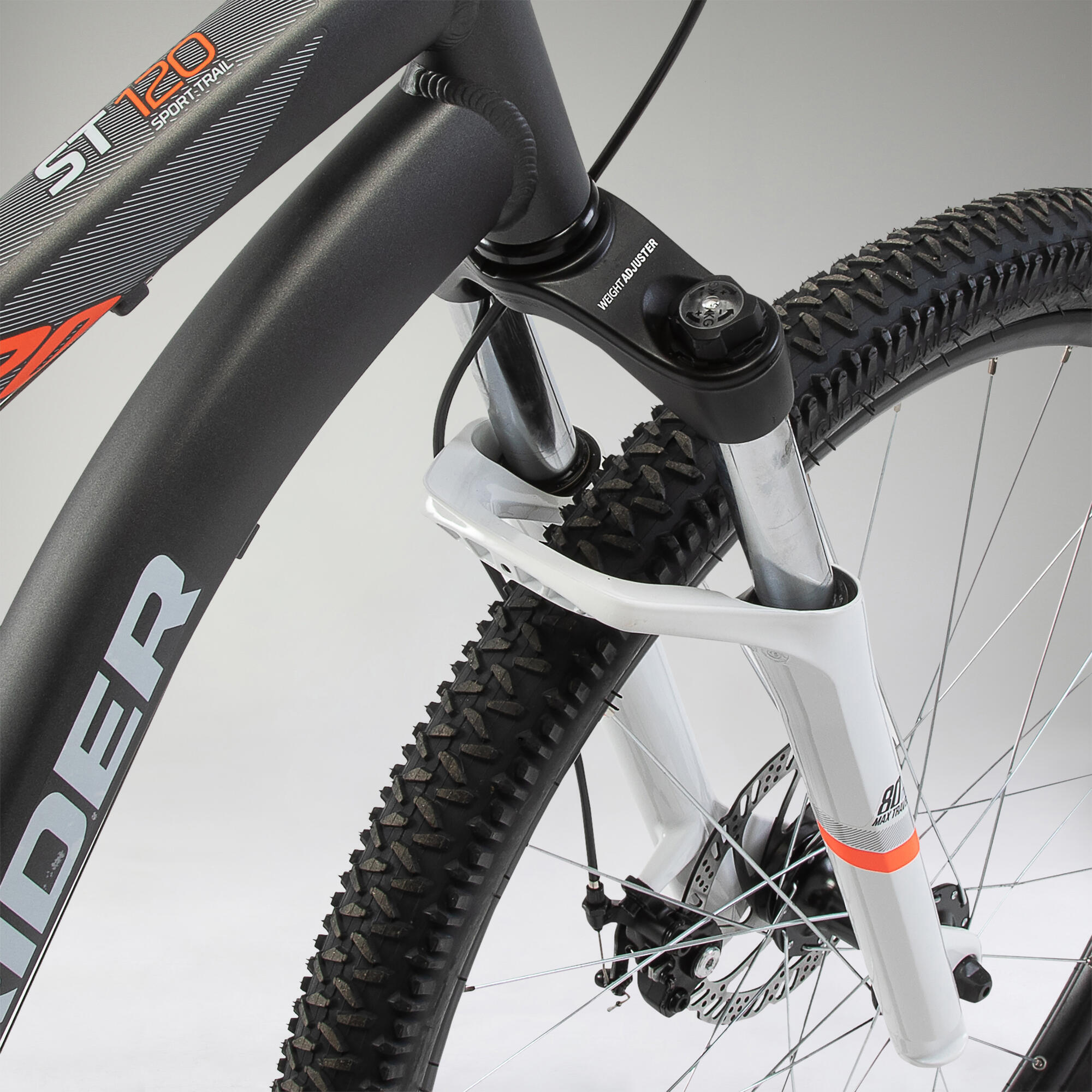 ST 120 27 5 nc Jant Mekanik Disk Fren Siyah Mavi Da Bisikleti ROCKRIDER Decathlon
