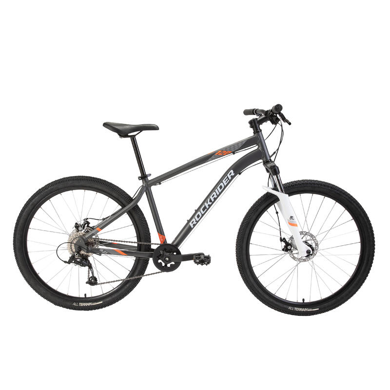MTB kerékpár ST 120, 27,5”, szürke, narancssárga