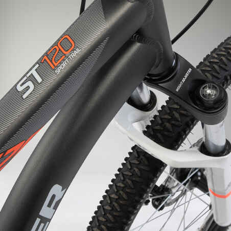 27.5 Inch Mountain Bike Rockrider ST 120 Disc - Grey/Orange
