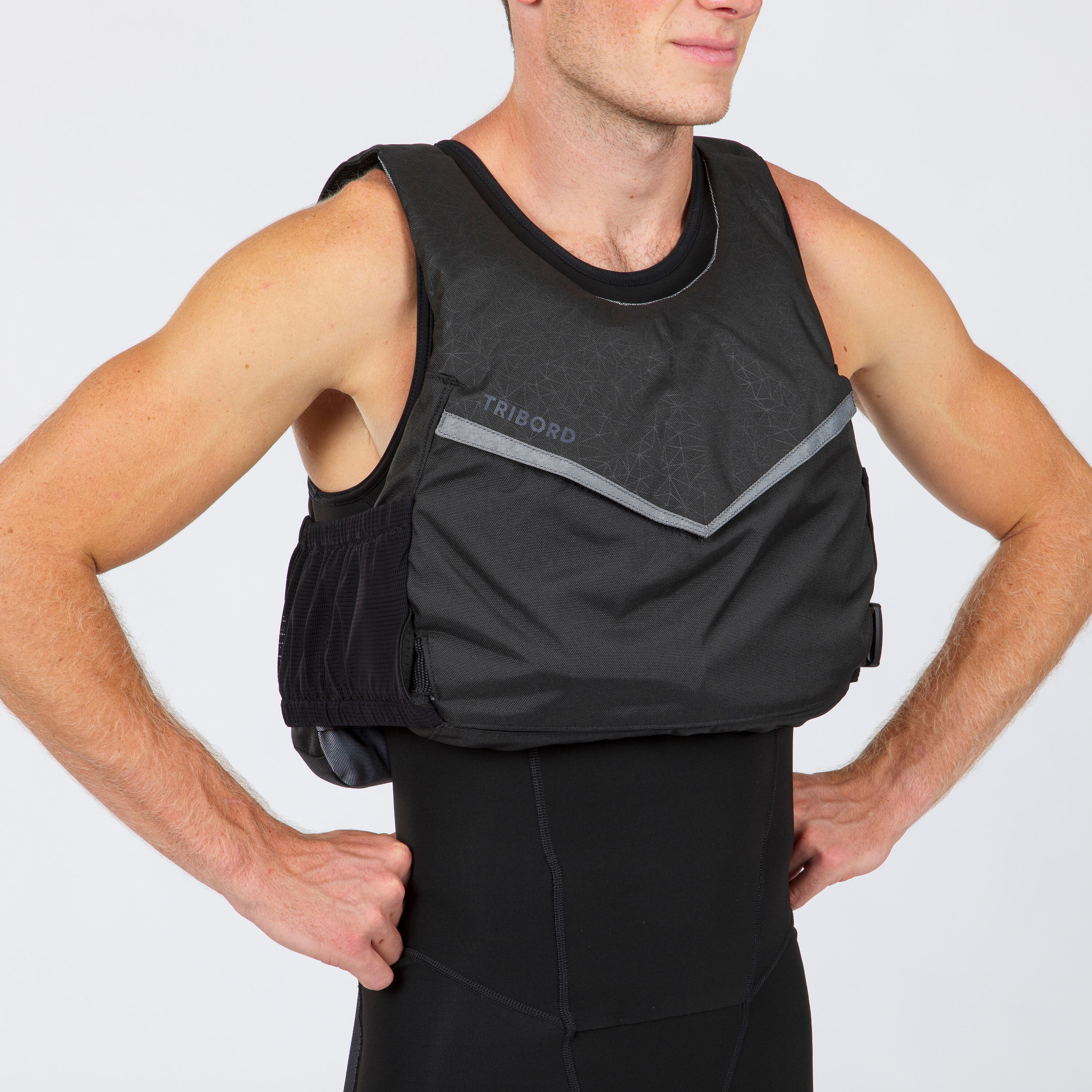 Dinghy sailing buoyancy life vest 500 BA 50 newtons - black 17/22