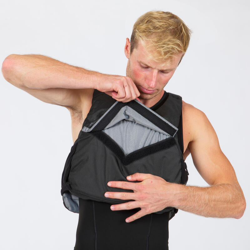 Dinghy sailing buoyancy aid vest 500 BA 50 newtons black Decathlon