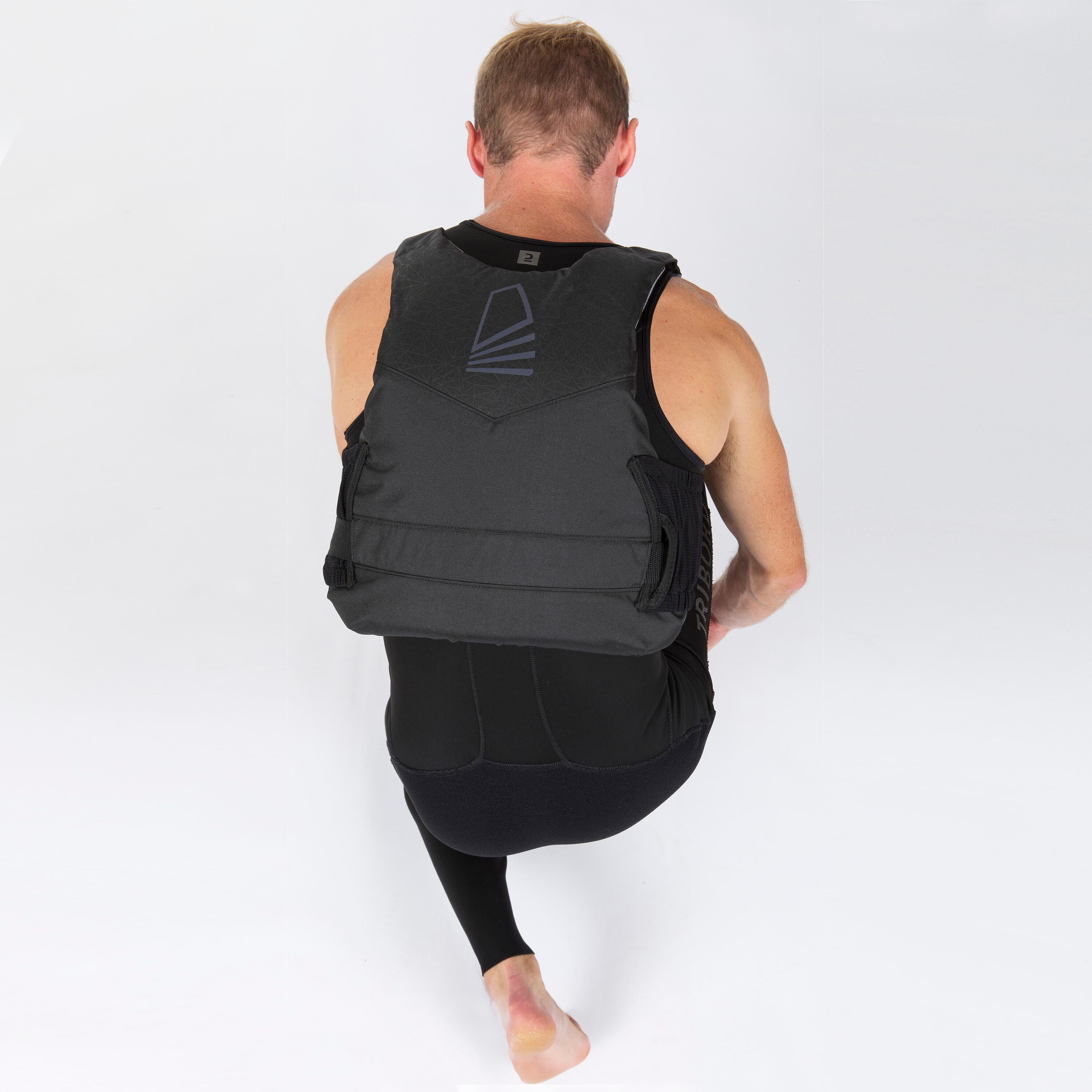 Dinghy sailing buoyancy life vest 500 BA 50 newtons - black 11/22