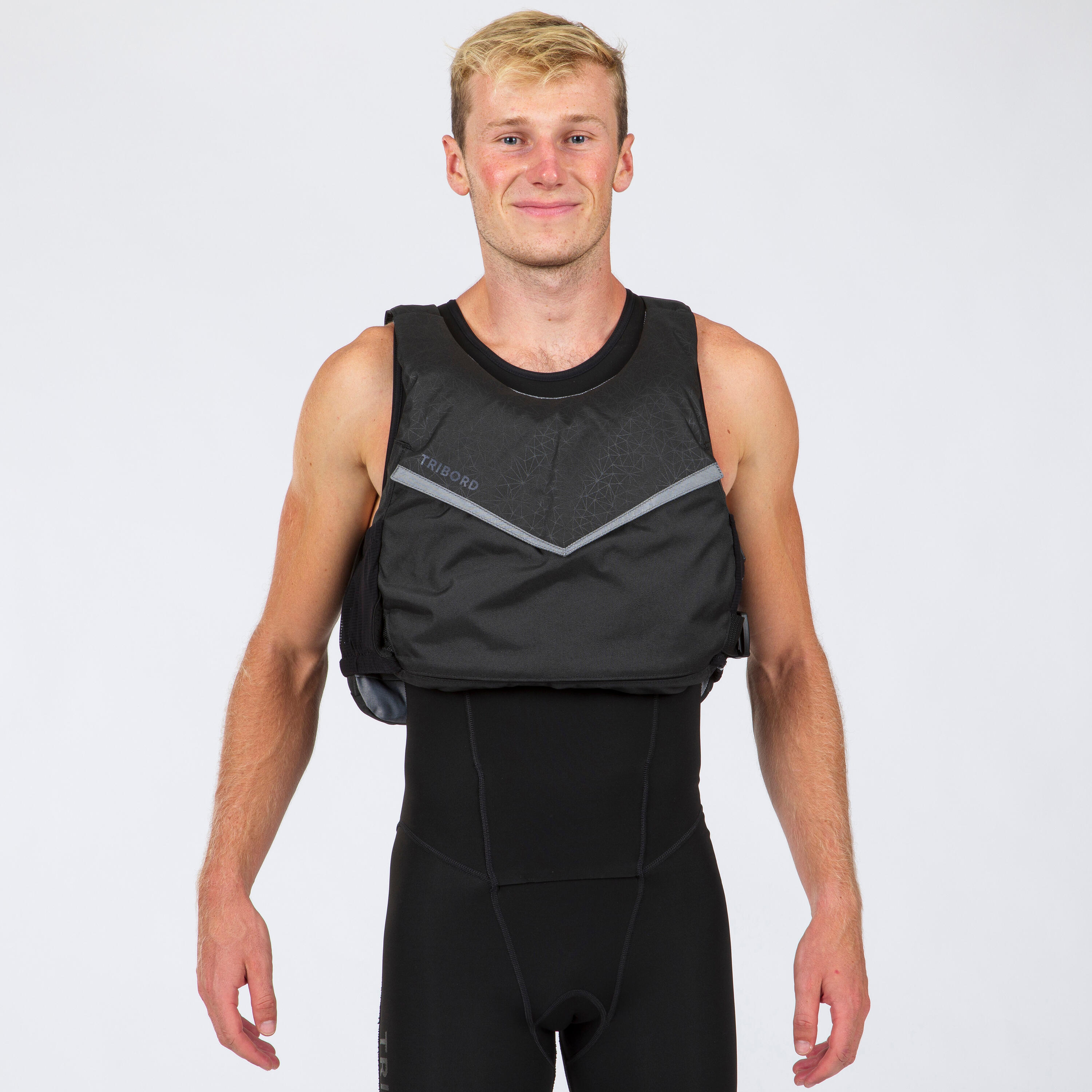 Dinghy sailing buoyancy life vest 500 BA 50 newtons - black 10/22