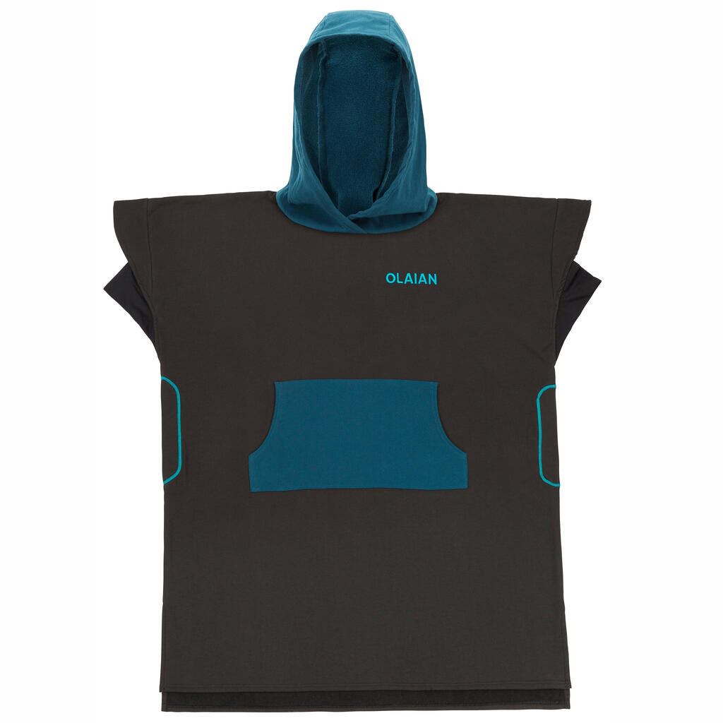 PONCHO SURF 500 ADULTE Noir