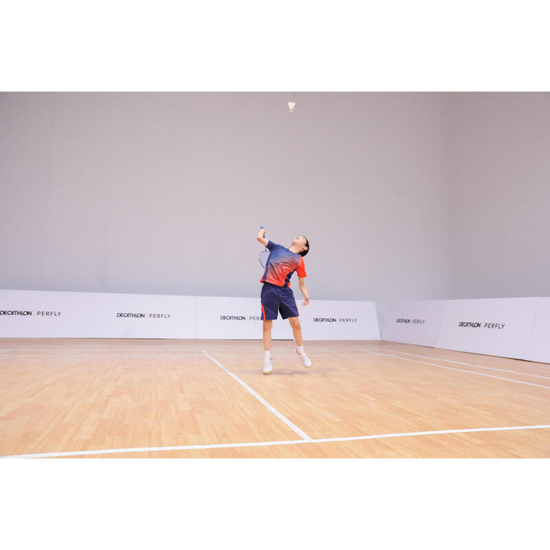 Şort Badminton 560 Bleumarin/Roșu Copii
