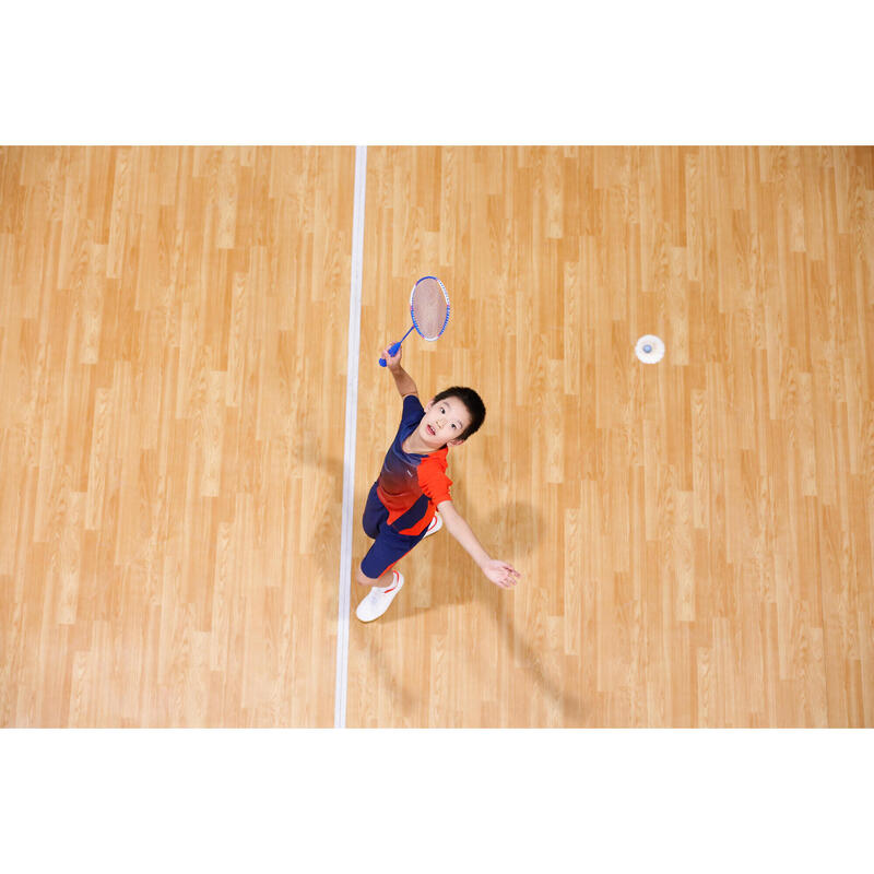 Şort Badminton 560 Bleumarin/Roșu Copii