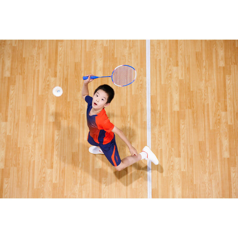 Şort Badminton 560 Bleumarin/Roșu Copii