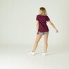 Women's Cotton Gym T-shirt Regular fit Boat neck 510 - Purple