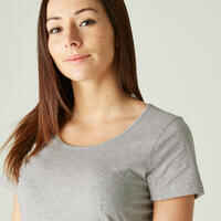 Women's Fitness T-Shirt 100 - Grey