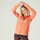 Толстовка на молнии с капюшоном для фитнеса женская 120 оранжевая