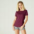 Women's Cotton Gym T-shirt Regular fit Boat neck 510 - Purple