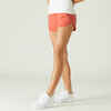 Women's Straight-Leg Cotton Fitness Shorts 520 With Pocket - Orange