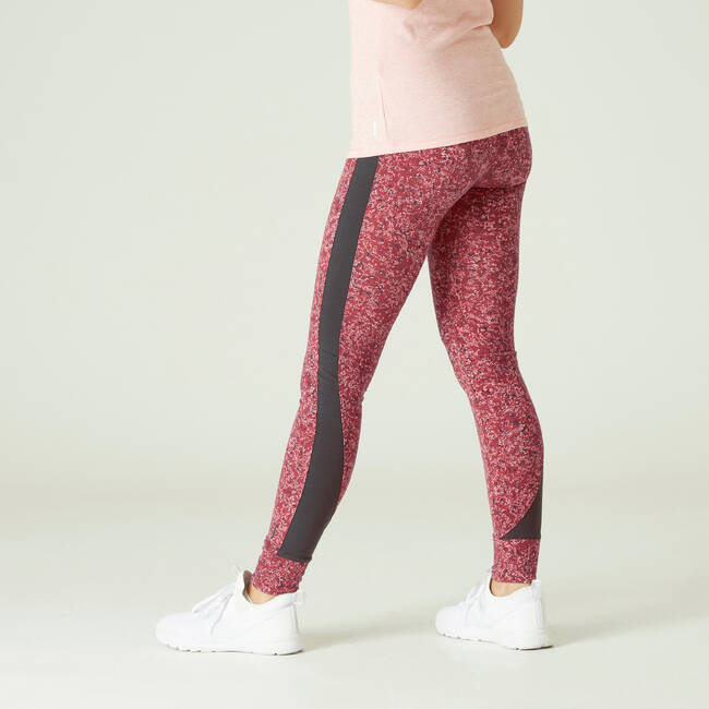 Pink Cotton High Waisted Sports Leggings