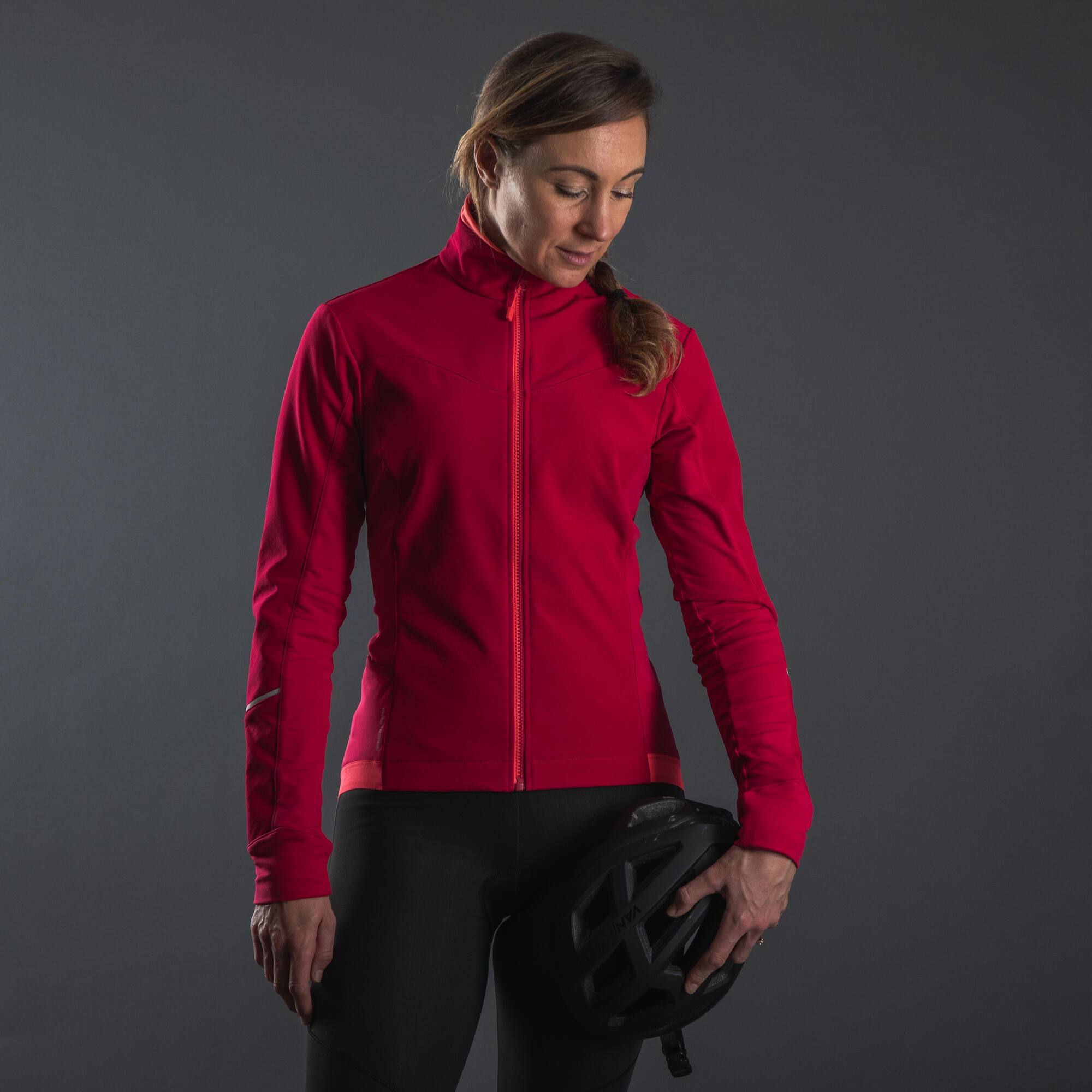 WOMEN'S 500 ROAD JACKET RASPBERRY