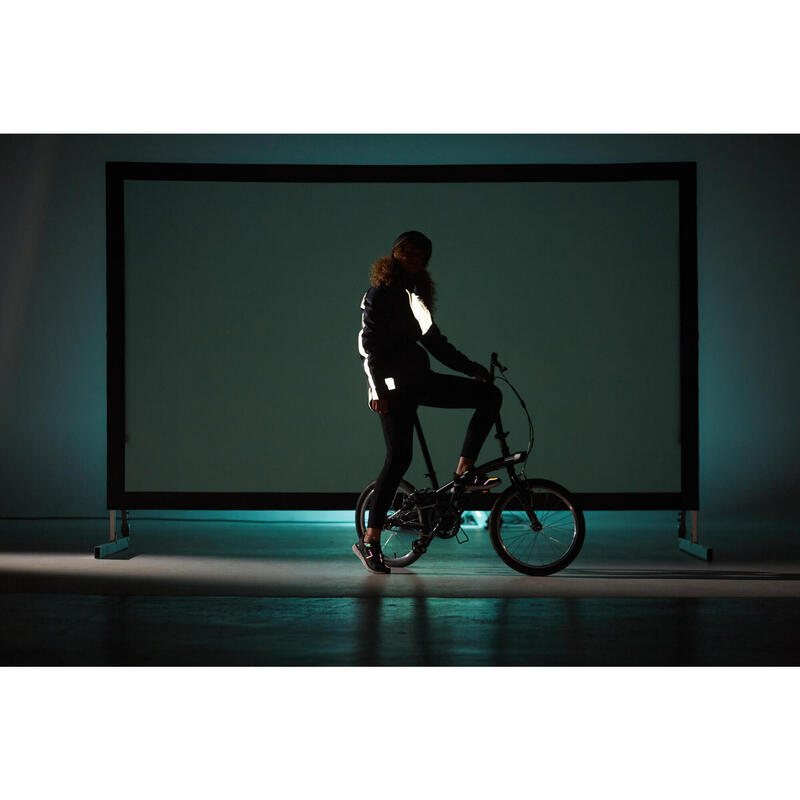 Warme fietsregenjas voor dames stad 540 zwart