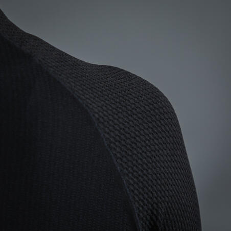 Термофутболка з довгими рукавами жіноча для велоспорту - Чорна