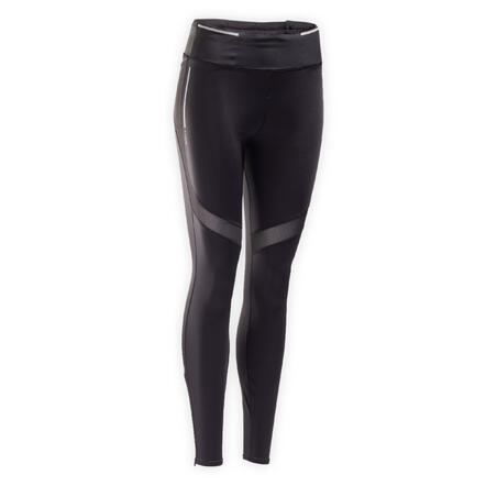 COLLANT RUNNING FEMME AVEC MAINTIEN KIPRUN SUPPORT NOIR