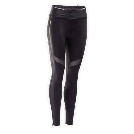 Leggings mallas running largas Mujer Kiprun support negro