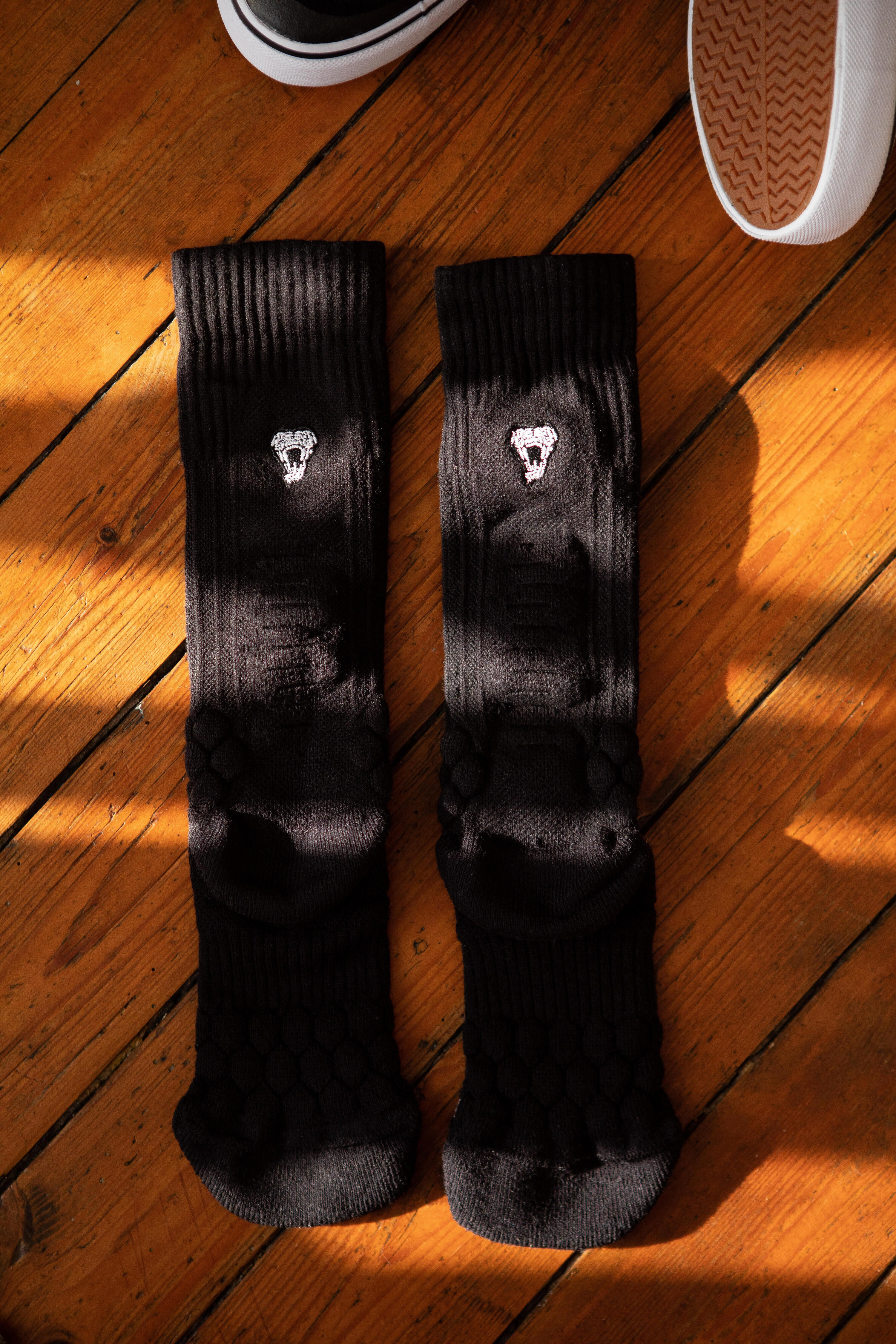 Střední skateboardové ponožky Socks 500 černé  22/22