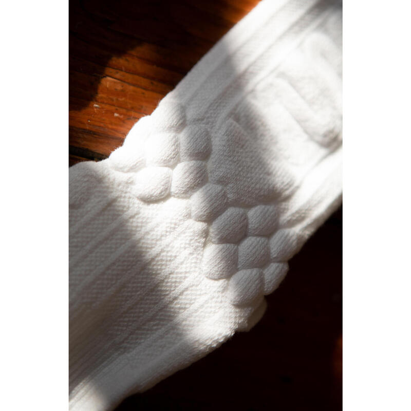 Chaussettes semi-montantes de skateboard SOCKS 500 Blanches