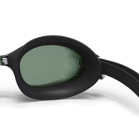 Plaukimo akiniai „Bfit“, tamsintais stiklais, juodi, balti