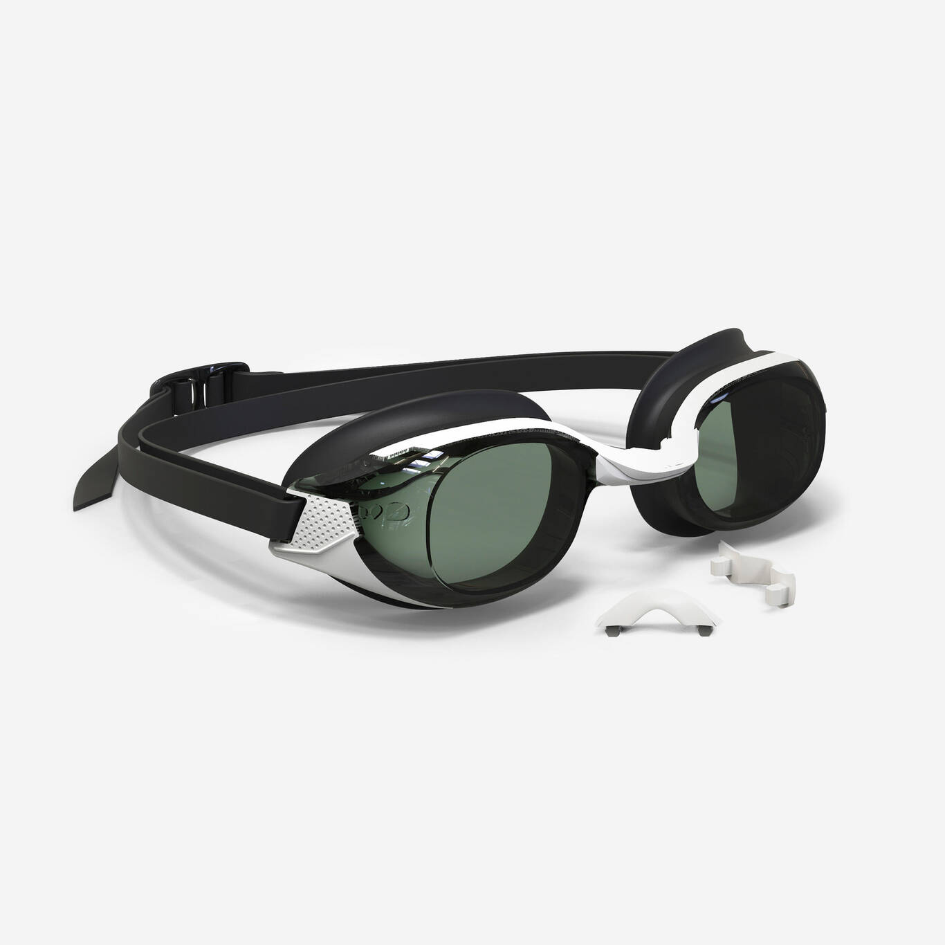 Kacamata Renang - Bfit - Lensa Smoke - hitam/putih