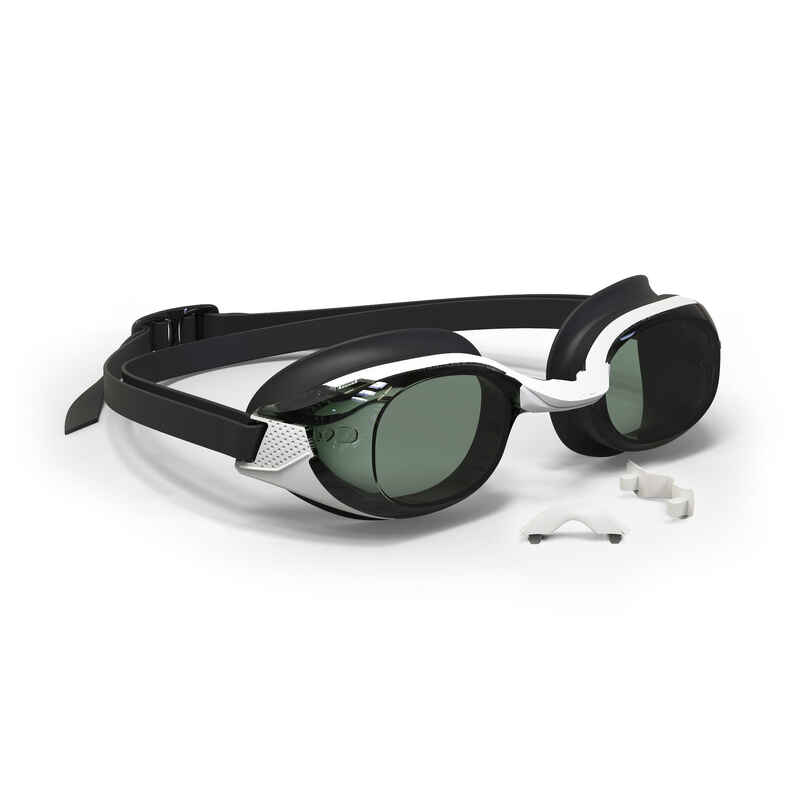 Gafas natación cristales ahumados Bfit negro blanco