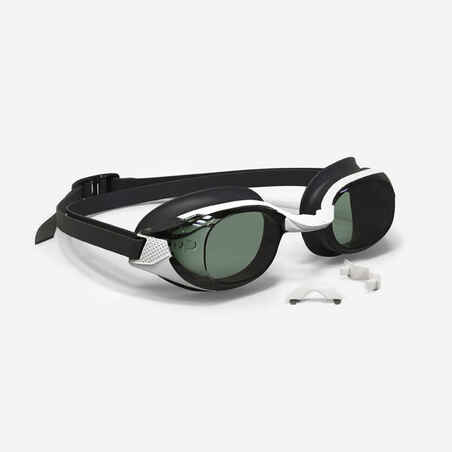 Goggles Natación Bfit Negro Blanco Cristales Ahumados