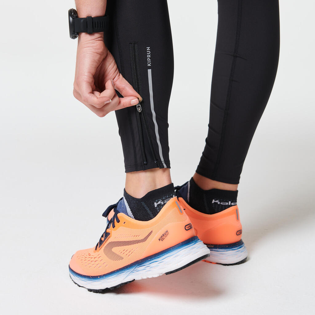 COLLANT RUNNING FEMME AVEC MAINTIEN KIPRUN SUPPORT NOIR