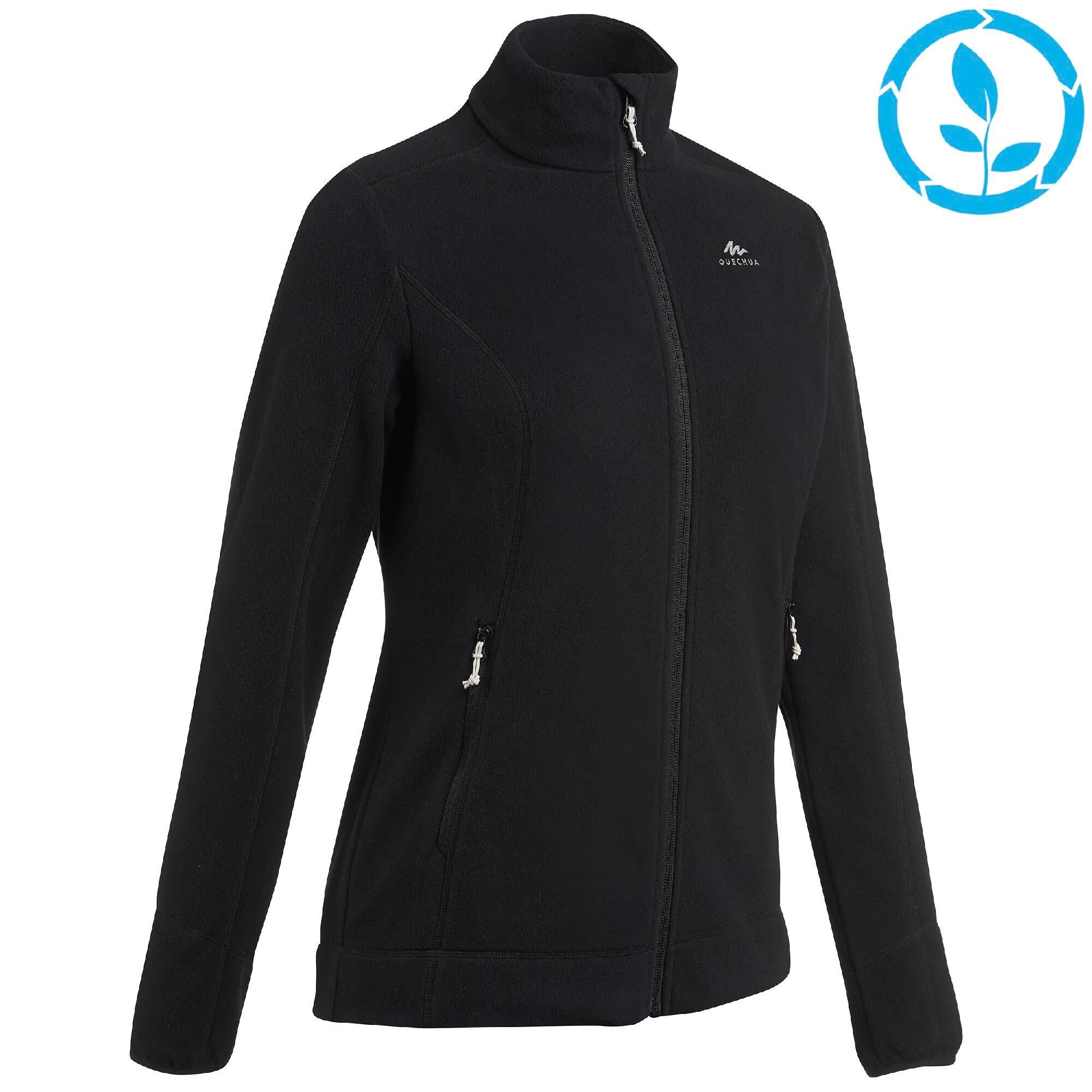 Women’s Fleece Hiking Sweatshirt - MH 120 Black - QUECHUA