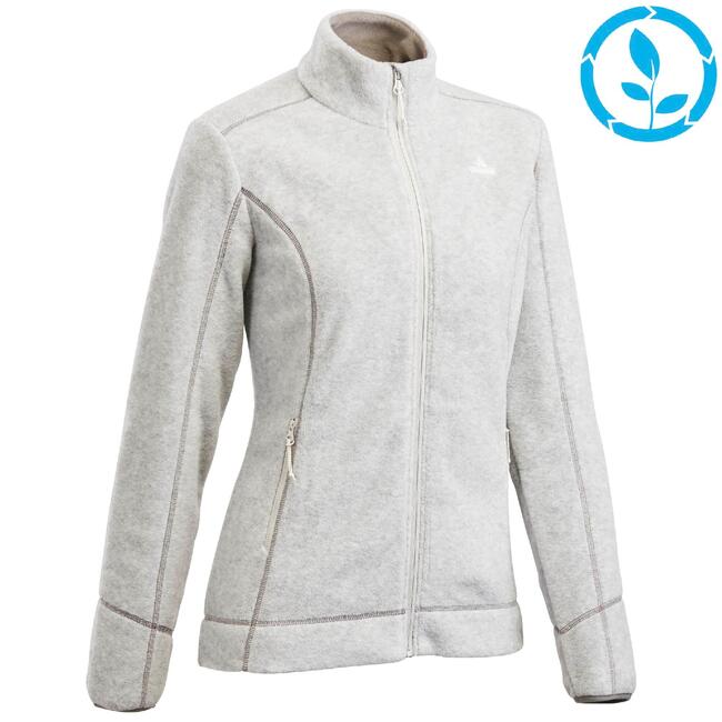 Women’s Fleece Jacket MH120 Light Grey