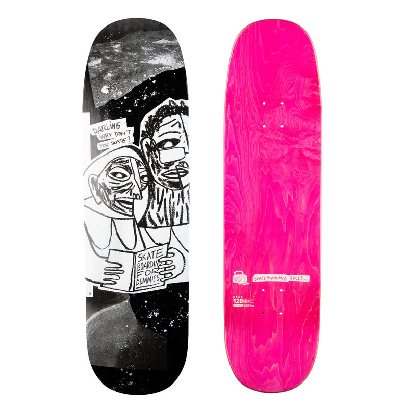 Skateboardová deska z javoru DK120 8,75" T. Knuts černá