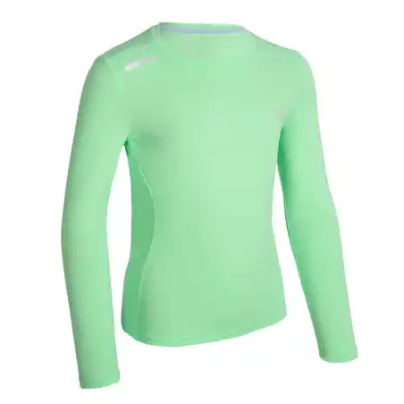 Kids' Long-Sleeved UPF 50+ Anti-UV Running T-Shirt AT 300 - Green
