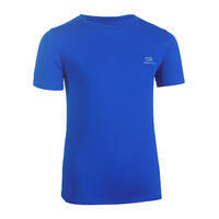 Tee-shirt d'athlétisme manches courtes respirant enfant  AT 100 bleu électrique