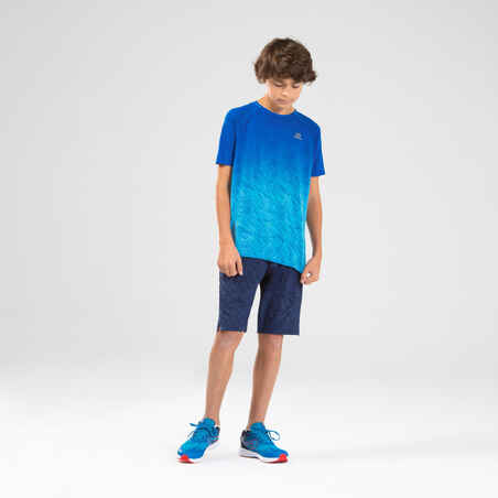 AT 500 Kids' athletics or running SL T-shirt - faded blue