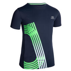 Tee-shirt manches courtes respirant enfant de running AT 300 marine