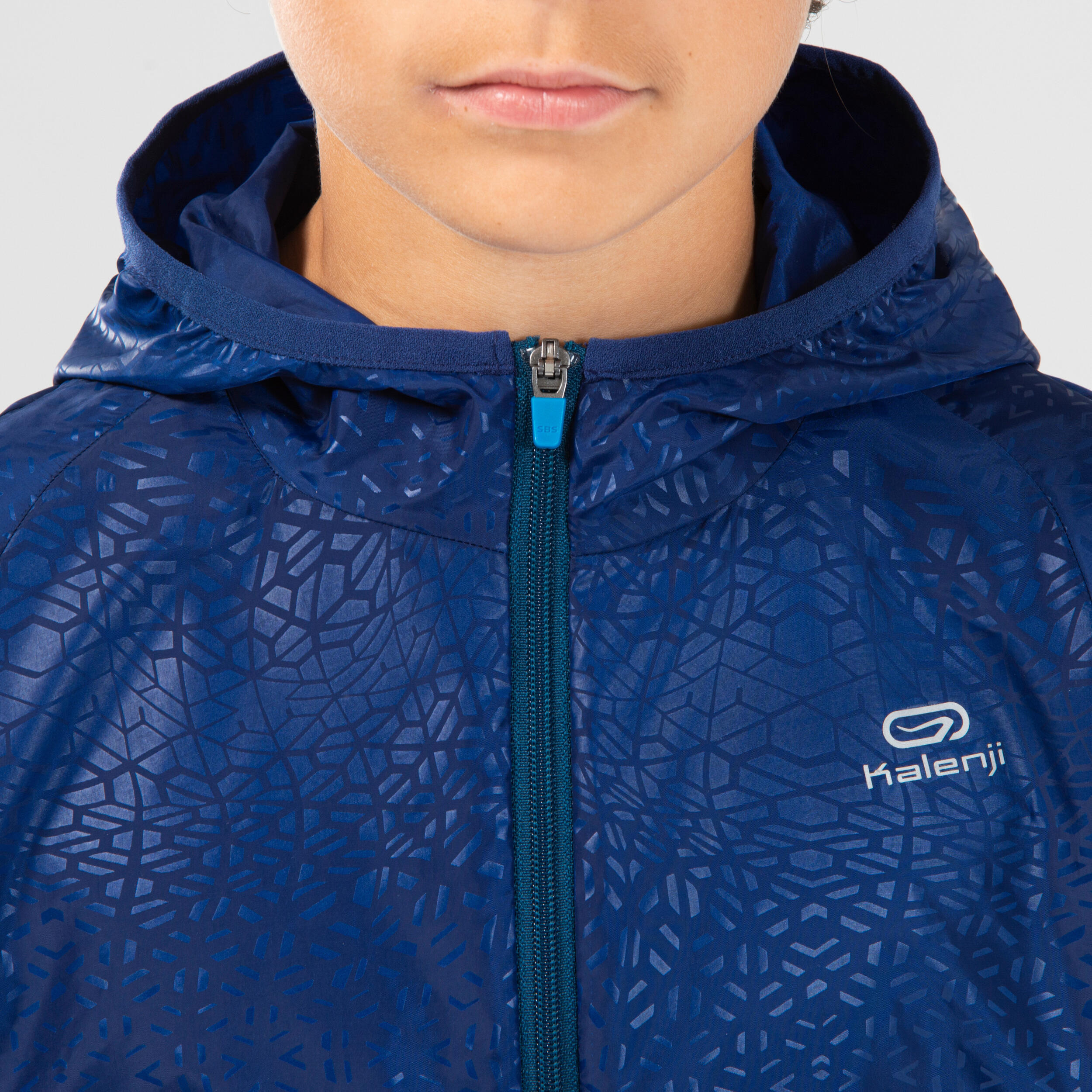 Kalenji AT100 Kids' Athletics Windbreaker Jacket - Blue 7/10